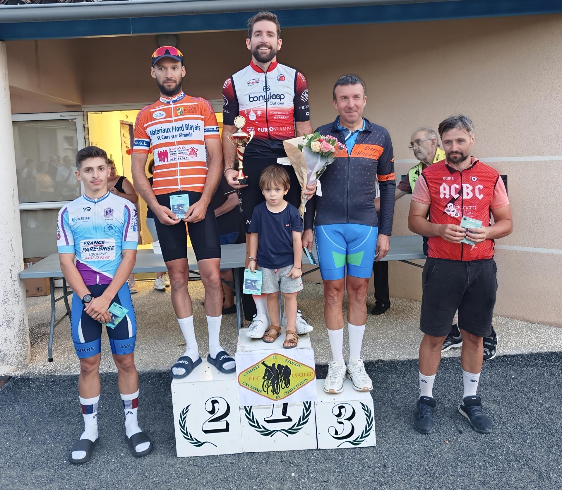 Le 27/08/26 La Genetouze(17) UFOLEP Victoire de Corentin Nadon(AC4B) en 1ere cat